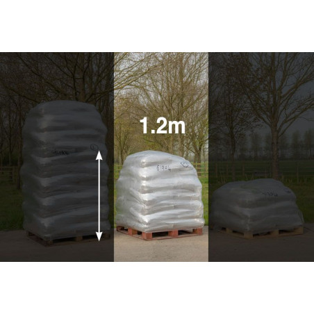 Height of pallet order of 25 bulk bags of Strulch mulch is approximately 1.2m
