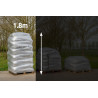 Height of pallet order of 40 bulk bags of Strulch mulch is approximately 1.8m Height of pallet order of 40 bulk bags of Strulch mulch is approximately 1.8m